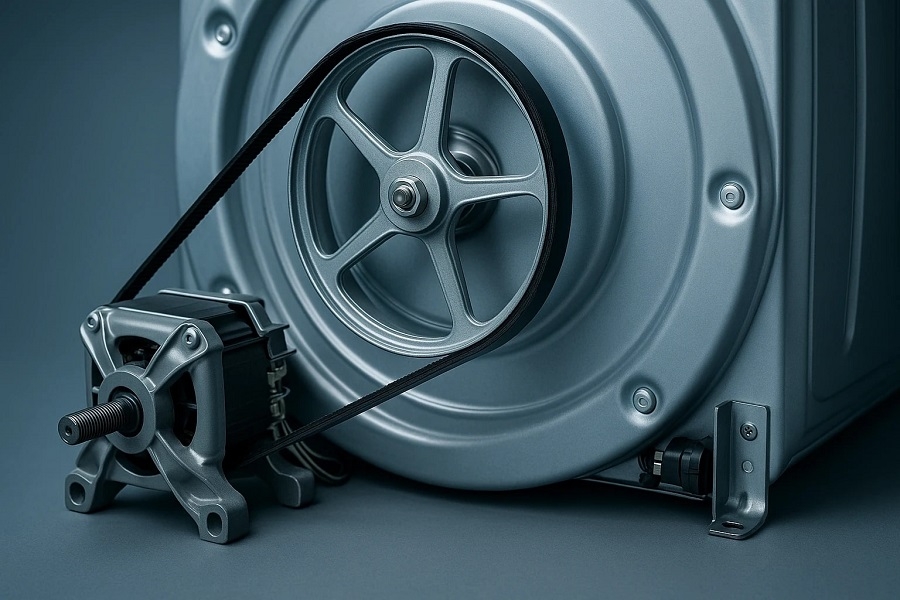 تفاوت موتور تسمه‌ای و گیربکسی در ماشین لباسشویی